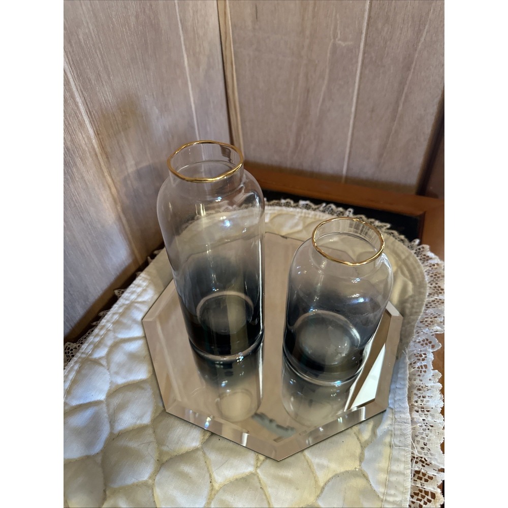 Potion Radiant Faded Blue And Clear Vases - Picture 3 of 5